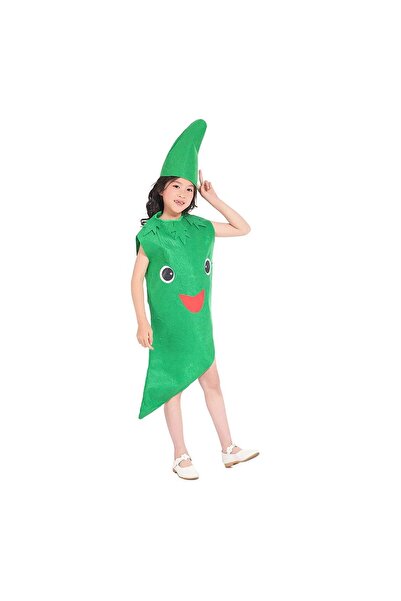 KidMania Costum leguma Ardei Verde KidMania®, verde, pentru copii, marime uni...