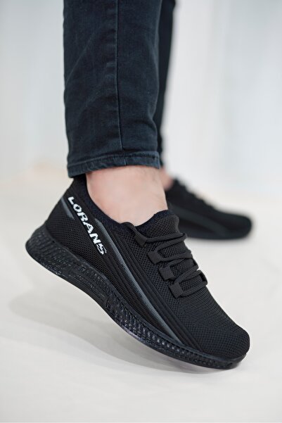 Nubbock Unisex černé ležérní pruhované úpletové sportovní boty tenisky NK4042