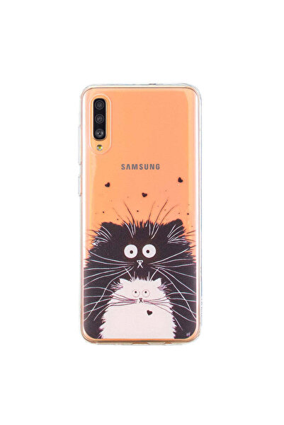 REDz Accessories Θήκη συμβατή με το μοντέλο Samsung A70 Cute Cats, ανθεκτική ...