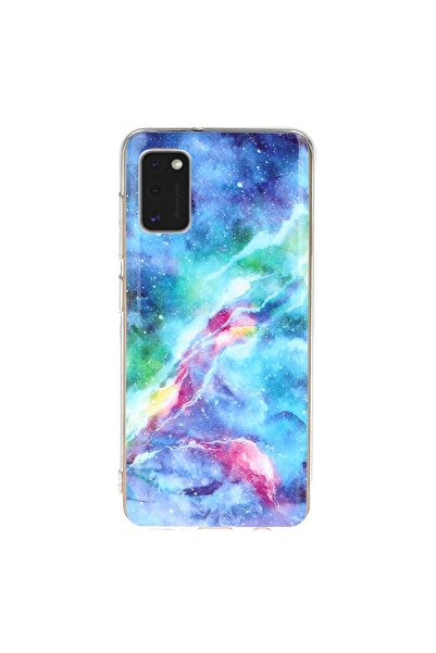 REDz Accessories Carcasă compatibilă cu Samsung A41, multicoloră, material TPU, model Marble Blue