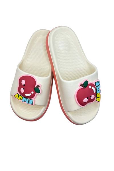 TECOS Women's Beach Slippers, ®, Size 38-39, Ultra Light, Red Apple, White, 24.5 Centimeters