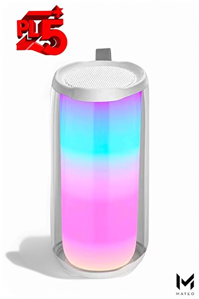 MATEO Işıklı Bluetooth Hoparlör 10W Güçlü Bass, Mikrofonlu, 1800mAh Şarjlı, Kablosuz Müzik Keyfi