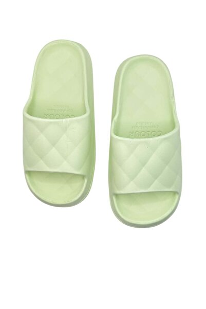 TECOS Women's beach or pool slippers, Tecos®, size 36-37, ultra light, green, 23 centimeters