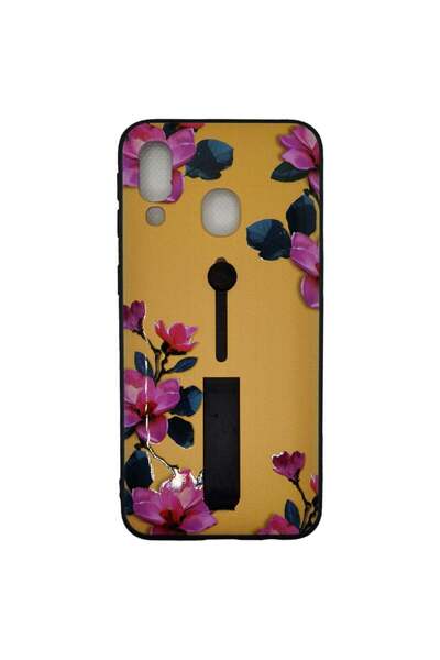 REDz Accessories Carcasă compatibilă cu Samsung A40 model Wild Roses cu inel,...