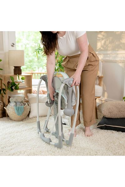 Ingenuity Swing 'n Go Portable Swing - Hugs & Hoots (Ages 0-9 months or up to 20 lbs)