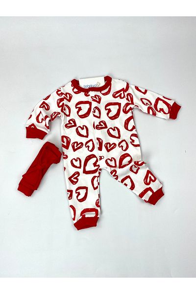 bebekyol Red Heart Baby Jumpsuit