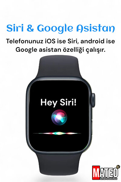 MATEO Akıllı saat Bluetooh Arama Bildirim ve Dokunmatik Bluetooth Kulaklık Ultra Pods max