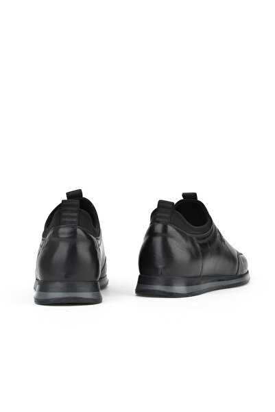 Ziya Men's Genuine Leather Large Size Shoes133745z0807 Black