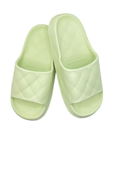 TECOS Women's Beach or Pool Slippers, ®, Size 40-41, Ultra Light, Green, 25 Centimeters