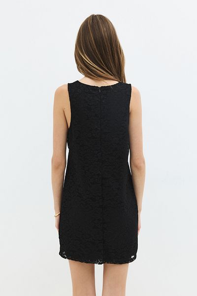 No Matter What Lace Textured Lined Mini Dress