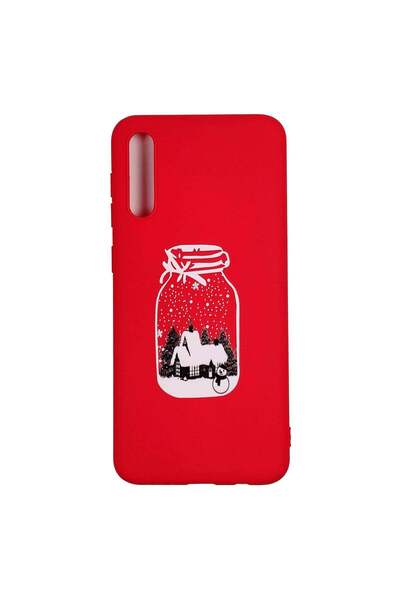 REDz Accessories Carcasă de Crăciun compatibilă cu Samsung A50 modelul Christmas Sticlă, silicon, rezistentă la șocuri, multicoloră