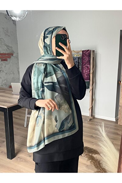 Merwiss Σάλι με μοτίβο Lotus Soft Mint