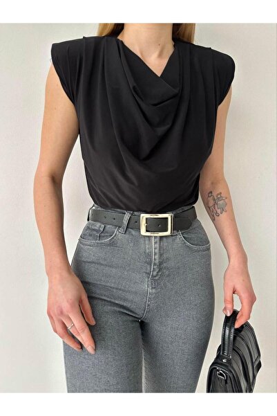 STOCX Μπλούζα με γιακά με βάτα με άμμο