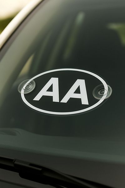 Happynesso ETICHETĂTOR VENTUZĂ PLEXI AA ALB - 8,5 x 14 cm |   Autocolant tăiat cu folie cu ventuză dublă