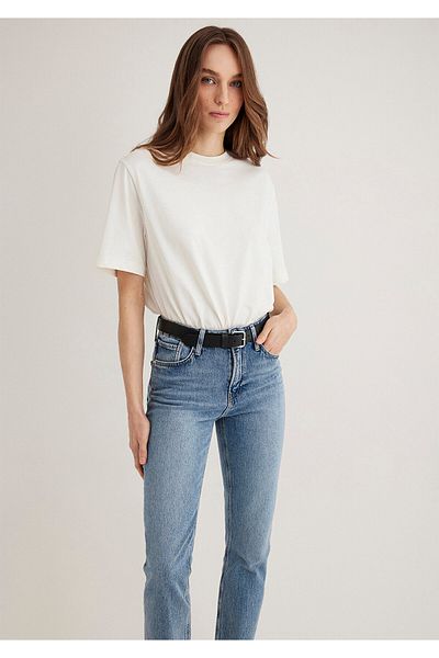 Mavi Ecru Basic T-Shirt Oversize / Wide Cut 1613299 -80194