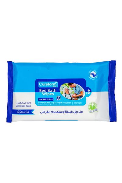 Generic Cureform Plus Bed Bath Wipes 10pcs