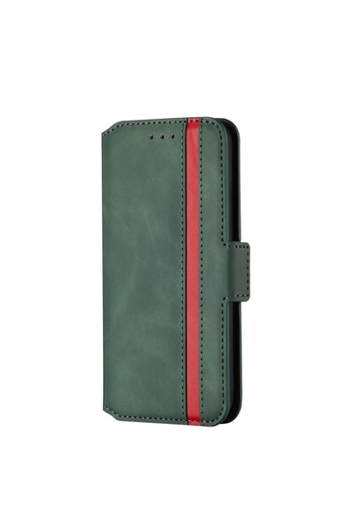 REDz Accessories Husă flip cover compatibilă cu Samsung A11, verde, piele, sl...