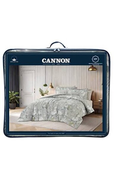 Canon 3-piece cotton printed single bedspread, 180*240 cm, single - Cannon Hana, 200 stitches, with stitched filling