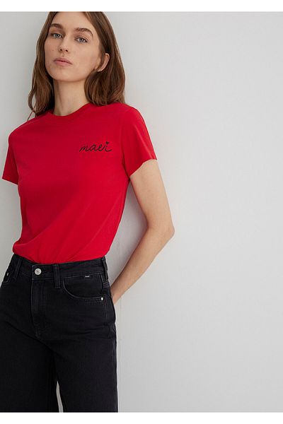 Mavi Red Logo Printed T-Shirt Semi Slim Fit 1612962 -82054
