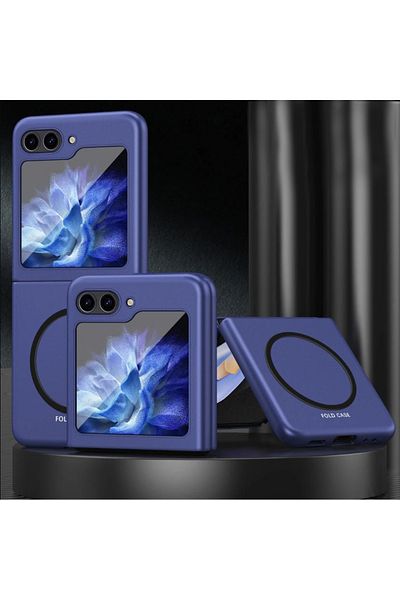 REDz Accessories Matte Magsafe Case for Samsung Galaxy Z Flip 6, Full cover, Shockproof and Ultra-thin, Navy Blue