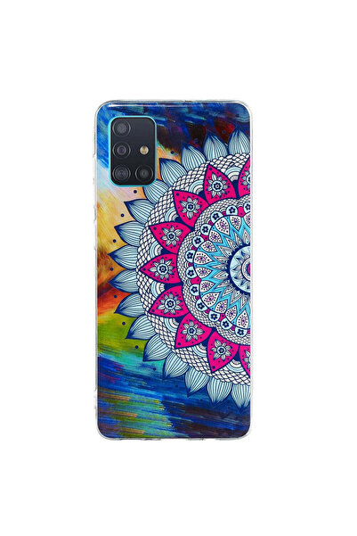 REDz Accessories Carcasă compatibilă cu Samsung A71 cu model Mandala fosfores...