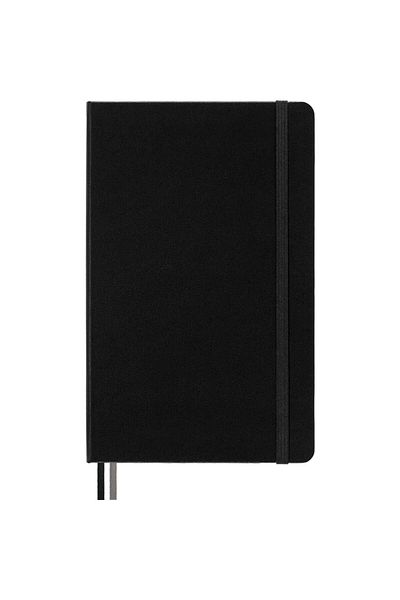 Moleskine دفتر ملاحظات ممتد بغطاء صلب أسود (مخطط - 13X21)