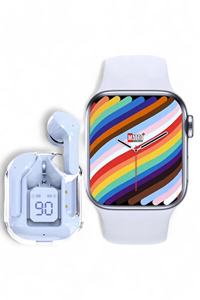 MATEO Akıllı saat Bluetooh Arama Bildirim ve Dokunmatik Bluetooth Kulaklık Ul...