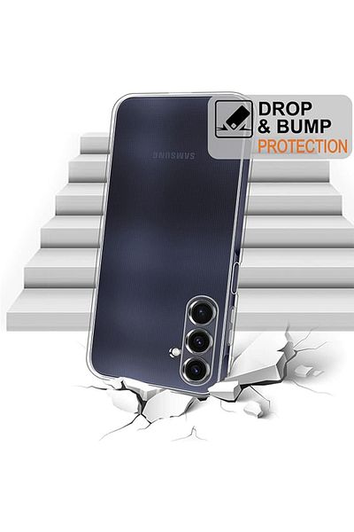 REDz Accessories Carcasă din silicon rezistentă la șocuri, compatibilă cu Samsung Galaxy A16, simplă, transparentă, protecție completă