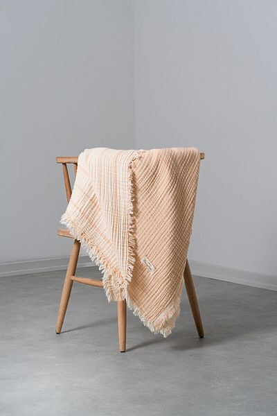 Rikka Home 100% Cotton 4Layers Muslin Bedding and Sofa Cover-Oeko-Tex Certificate, Meditation/Tv Blanket140X190 cm
