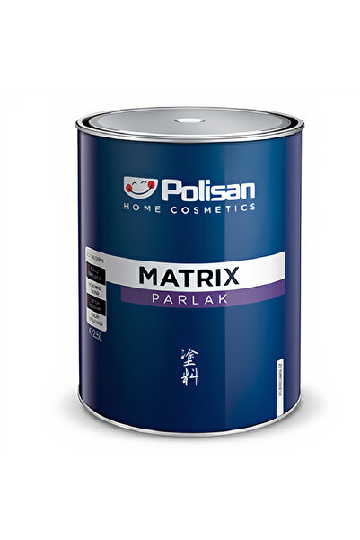 Polisan Matrix Enamel Sentetik Yağlı Boya 2,5lt - Parlak Antrasit
