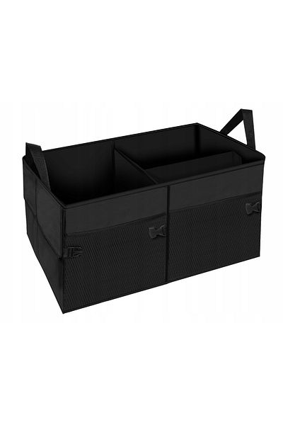 zola Trunk organizer, foldable, solid handles, black, 25.5x37x26-52cm