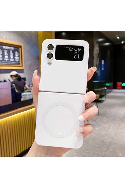 REDz Accessories EliteMatte Case, Magsafe, Compatible with Samsung Z Flip 4, Full cover, Ultra-thin, White