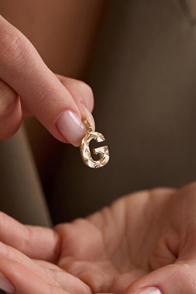 Bayar Gold 14 Ayar Altın G Harf Küçük Füzyon Kolye Ucu