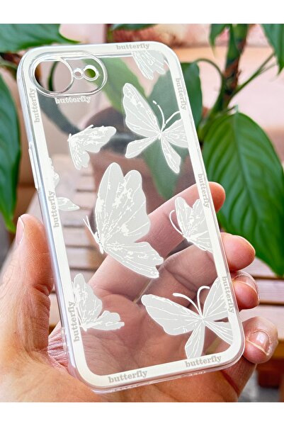Fibaks Case for Apple iPhone 16E Case Designed Patterned Camera Protection Transparent Butterfly Flexible Soft Silicone Cover