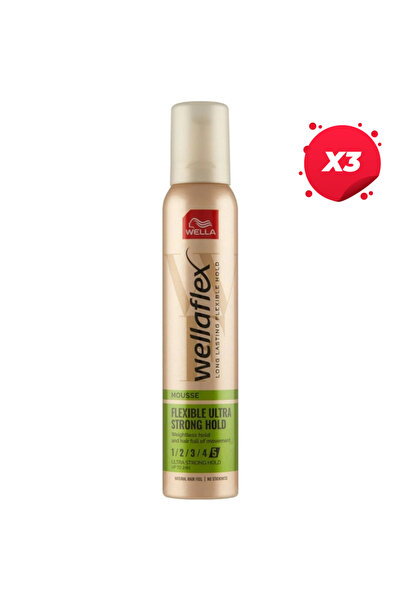 Wella X3-WELLAFLEX SPUMA PAR 200ML ULTRA PUTERNIC