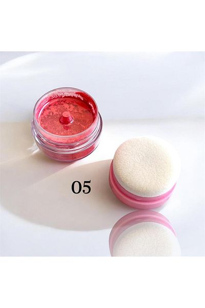 New Seven Girl Powder Blush with Blending Sponge - Natural Fade & Velvet Finish 05