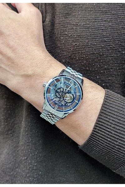 Lee Cooper Lc08036 Automatic Mechanism Skeleton Dial 5 Atm Waterproof Metallic Color Men's Wrist Saa