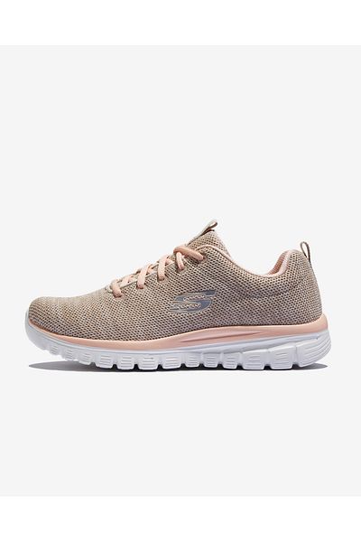 SKECHERS Graceful-twisted Fortune Women's Beige Sports Shoes 12614 Ntcl