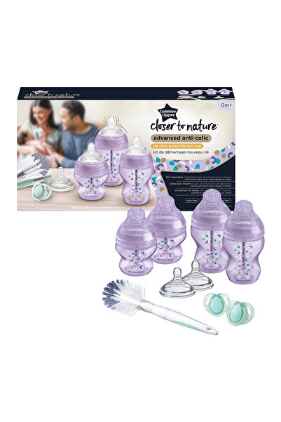 tommee tippee Advanced Anti-Colic Newborn Bottle Starter Kit - Purple