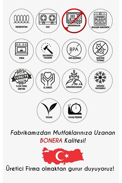 Bonera Nil 7 Piece Granite Cookware Set Black