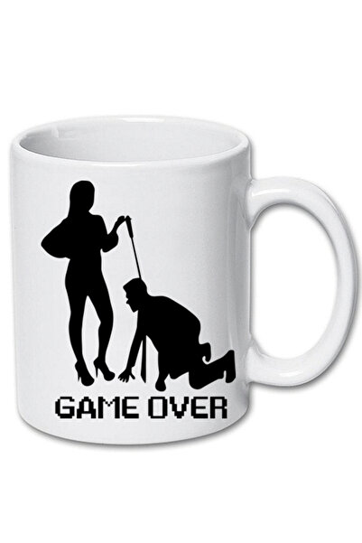 OEM Cană albă personalizată „Game Over Femei și Bărbați”, INOVATIX®. 330 ml