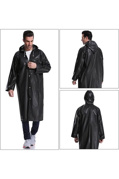 zola Pelerina de ploaie cu gluga,oversize, poliester impermeabila, 115x79x63 cm, neagra