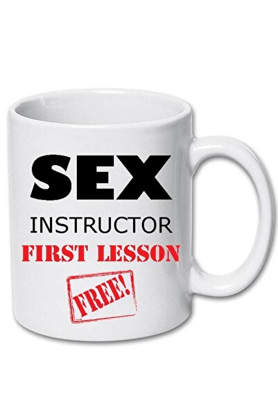 OEM Cană albă personalizată „Instructor de sex, prima lecție GRATUITĂ”, INOVA...