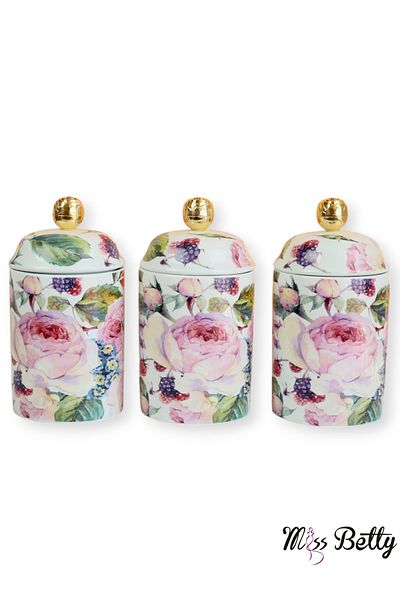 Miss Betty Rose Deluxe Large Porcelain Spice Set of 3