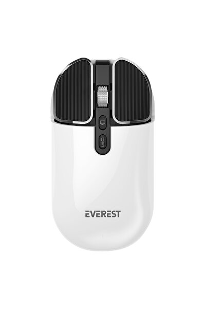 Everest Sm-620 2in1 Bluetooth 2,4ghz Şarjlı Beyaz Süper Sessiz Mobil-tv-pc Destekli Kablosuz Mouse