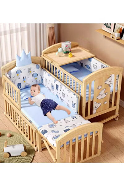 Fun Moment سرير أطفال متعدد الوظائف من 120 × 60 سم إلى 150 × 60 سم