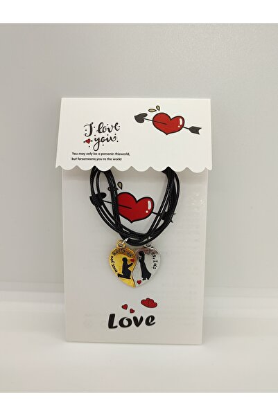 Mia Giyim 2'li Mıknatıslı Kalpli Çift ,Sevgili & Arkadaşlık Bilekliği Hediyel...