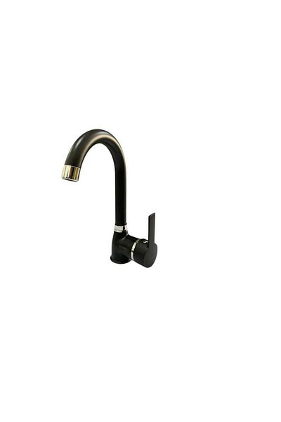 RUDİ ARMATÜR Lux Brass Material 360 °   Black Sink Faucet with Swivel Body