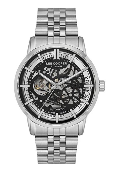 Lee Cooper LC08036 Otomatik Mekanizma İskelet Kadran 5 Atm Su Geçirmezlik Metalik Renk Erkek Kol Saa