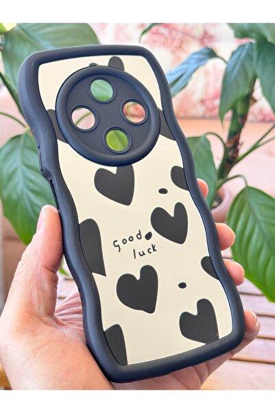 Fibaks Case for Xiaomi Redmi 14C Case Mirrored Heart Pattern Soft Edge Camera Protection Silicone Cover